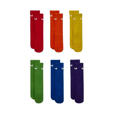 Kinder-Socken Nike Everyday Cush Crew, 6 Paar, mehrfarbig, SX6910 903