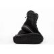 7. Progress Damen-Winterstiefel, schwarze gefütterte Schneestiefel mit Schaffellfutter