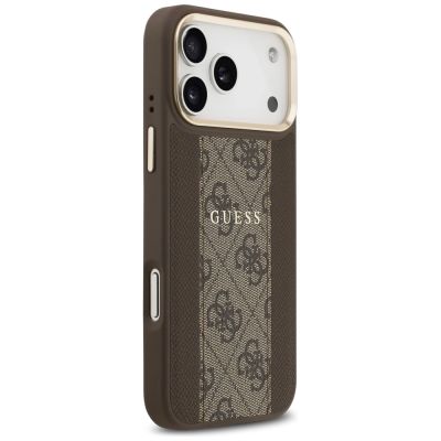 4. Guess 4G Stripe MagSafe Hülle für iPhone 17 Pro Max - Braun
