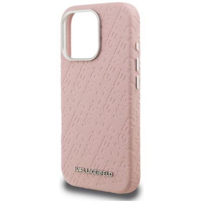 6. Karl Lagerfeld FW Stamped Karl MagSafe Hülle für iPhone 16 Pro - Pink