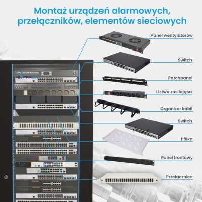 9. Extralink Rack-Schrank 32U 600x1000 Schwarz Standgerät