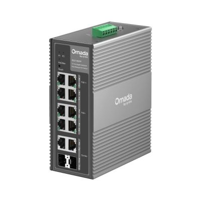 9. TP-Link Omada IES210GPP Netzwerkkabel, Managed Gigabit Ethernet (10/100/1000), PoE-Unterstützung, DIN-Schienenmontage, Grau