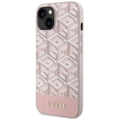 2. Guess GUHMP14MHGCFSEP iPhone 14 Plus 6,7" rosa/rosa Hartschale GCube Stripes MagSafe