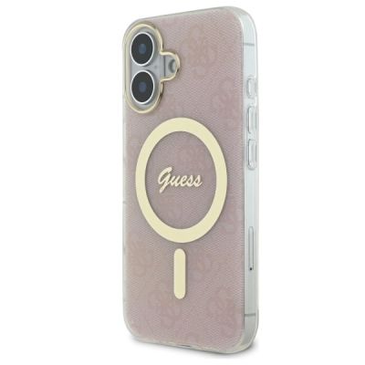 2. Guess IML 4G MagSafe Hülle für iPhone 16 Plus – Rosa