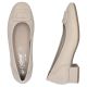 5. Damen-Pumps aus Leder mit niedrigem Absatz, beige, Rieker 43453-62