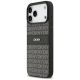 2. DKNY Hülle mit sich wiederholendem Texturmuster und Ton-in-Ton-Streifen für iPhone 17 Pro Max – Schwarz