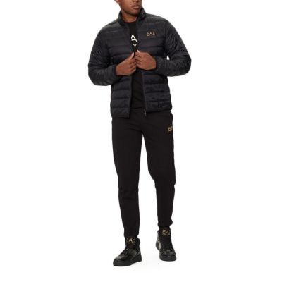 3. EA7 Emporio Armani Herren Daunenjacke, isoliert, Übergangsjacke, Schwarz (8NPB23-PNGPZ-0208)