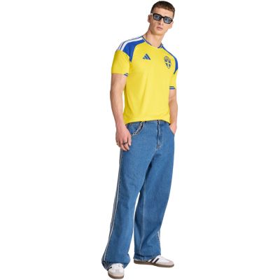 7. adidas Schweden Heimtrikot 26 für Herren, gelb und blau, JM5814