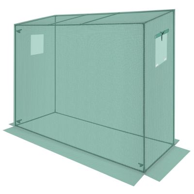 19. Gewächshaus für Tomaten und Gurken 200x77x168-150cm PE Grün