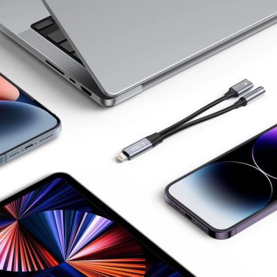 2. Tech-Protect UltraBoost Lightning (männlich) / 3,5-mm-Miniklinke (weiblich) – Lightning Kabel (weiblich) – Schwarz