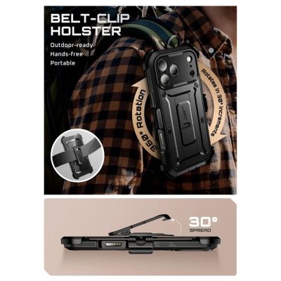 4. Supcase UB Pro Hülle für iPhone 17 Pro - Schwarz