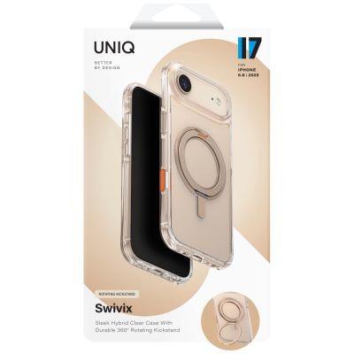 6. Uniq Swivix Drehbarer Ständer 360 Hülle für iPhone Air - Gold