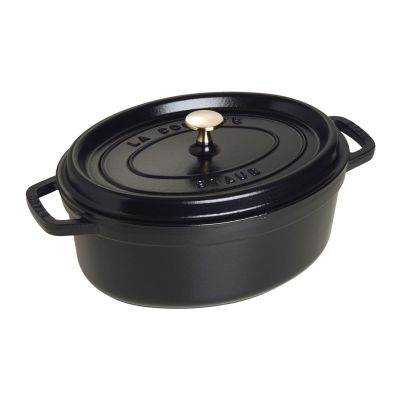 STAUB Ovaler Gusseisentopf 4,2 l Schwarz