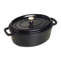 STAUB Ovaler Gusseisentopf 4,2 l Schwarz