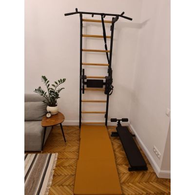 13. Zusammenklappbare Turnmatte, braun, 180 cm, Bank