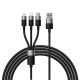 3in1 USB - Micro-USB / Lightning / USB C 3,5A 1,2m Kabel Baseus StarSpeed - schwarz
