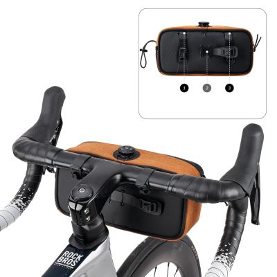 6. Rockbros TL001 ROAD TO SKY 1,9L Lenkertasche, wasserdicht – Orange