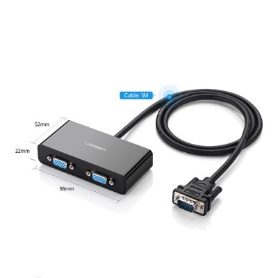 11. Ugreen 40254 1x2 VGA-Splitter 1920x1440 60Hz - Schwarz