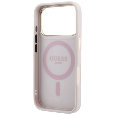 7. Guess Ring Stand 360 4G Classic Logo MagSafe Hülle für iPhone 17 Pro Max / 18 Pro Max - Pink