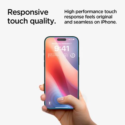 13. Spigen Glas.tR EzFit Privacy gehärtetes Glas für iPhone 15/16 mit Adapter (2 Stück)