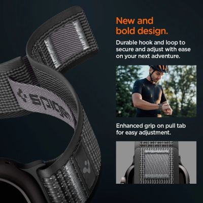 8. Spigen Athlex Air 2 Armband für Apple Watch 44/45/46/49 mm – Schwarz und Grau