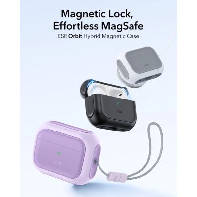 2. ESR Orbit Halolock MagSafe Hülle für AirPods Pro - Lila