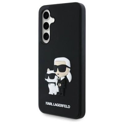 2. Karl Lagerfeld 3D Rubber Karl&Choupette Hülle für Samsung Galaxy S24 FE - Schwarz
