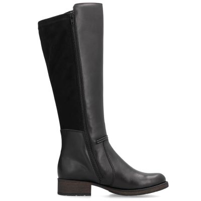 18. Damen-Lederstiefel im Offiziersstil, gefüttert, schwarz Rieker Z9564-00