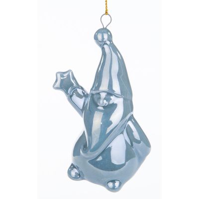 3. Keramik-Weihnachtsmannkugel, 7,8 cm, 1 Stück