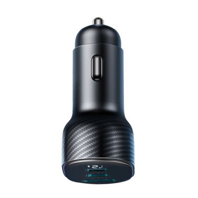 7. Joyroom JR-CCD04 30W 2x USB-C USB-A Autoladegerät mit Display - Schwarz