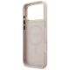 7. Guess 4G Strass Logo & Big Strap Metal Buttons MagSafe Case für iPhone 17 Pro Max - Pink