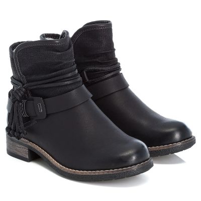 8. Gefütterte schwarze Damen-Ankle-Boots Rieker 94689-00