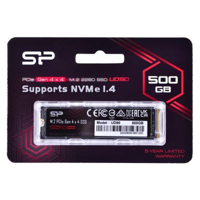 2. SSD Silicon Power UD90 500 GB M.2 PCIe NVMe Gen4x4 NVMe 1.4 4800/3700 MB/s