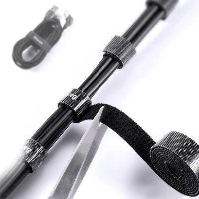 13. Baseus Rainbow Circle Klettbänder - Klettband Klett-Kabelorganizer 1m schwarz (ACMGT-E01)