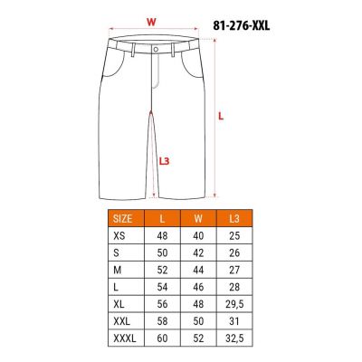 PREMIUM-Shorts, 62 % Baumwolle, 35 % Polyester, 3 % Elasthan, Größe XXL