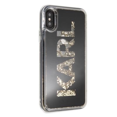 5. Karl Lagerfeld Karl Logo Glitter iPhone X/Xs Hülle - Schwarz