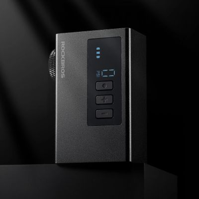 3. Rockbros AS240 PRO Akku-Pumpe, 120 psi Kompressor, 420 mAh – Schwarz