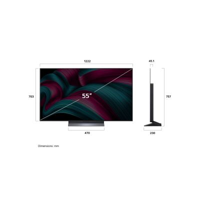 8. LG OLED55C51LA OLED EVO 55'' 4K Ultra HD 120 Hz Fernseher WebOS Dolby Digital Schwarz