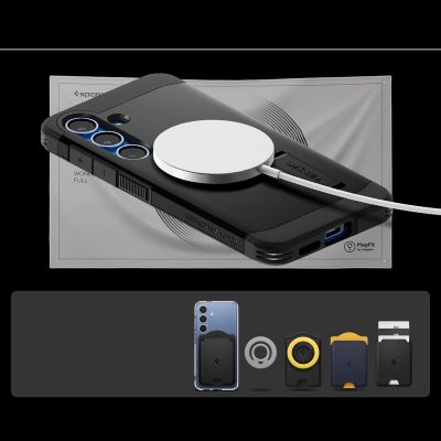 4. Spigen Tough Armor MagSafe Hülle für Samsung Galaxy S25 – Schwarz