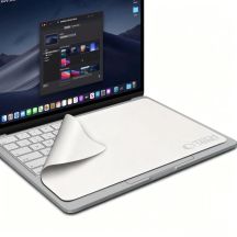 Tech-Protect Poliertuch, Mikrofaser-Bildschirmreinigungstuch für Laptops 15-16 Zoll – Grau