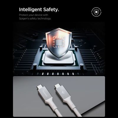 6. Spigen EB10020CC USB-C-Kabel 100 W 200 cm – Weiß