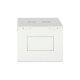 43. DYNAmic 19" 9U 600x600 Wand-Netzwerkschrank, Glastür, grau, ungeteilt, montiert, 60 kg