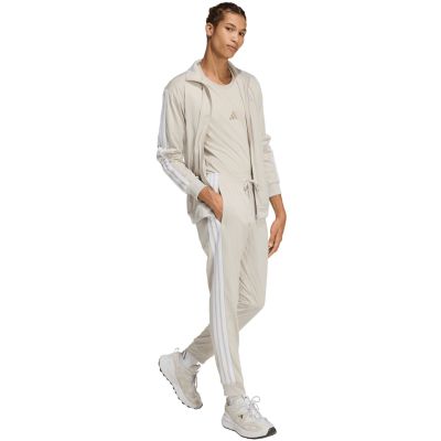 6. adidas Herren 3-Streifen Trikot Regular Tapered Hose Beige JY7721