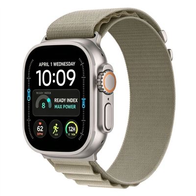 2. Tech-Protect Nylon Pro Armband für Apple Watch 44 / 45 / 46 / 49 mm – beige-olivfarben