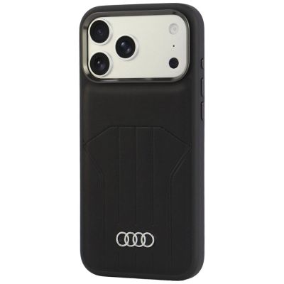 3. Audi MagSafe-Schutzhülle aus Kunstleder für iPhone 18 Pro Max / 17 Pro Max – Schwarz