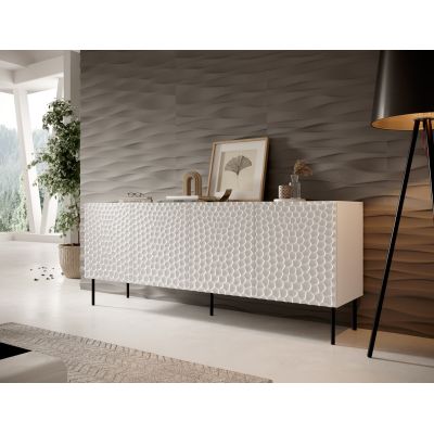 3. HOLE Kommode 190x40,5xH74,5 weiß matt