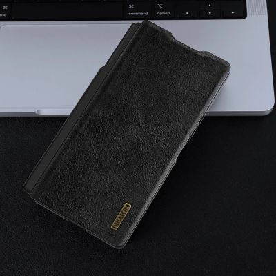 17. Nillkin Qin Pro Hülle für Samsung Galaxy Z Fold 7 mit S Pen Space – Schwarz