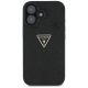 3. Guess Hot Stamp 4G Pattern Triangle Metal Logo Hülle für iPhone 16 - Schwarz