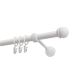 EINLÄUFIGE GARDINENSTANGE Ø 19 MM WEISS 320 CM KNauf MAX MIT RINGEN KOWALSKI