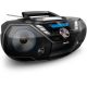 2. Philips AZB798T/12 Tragbare Stereoanlage, analog und digital, 12 W, DAB, DAB+, FM, Schwarz, MP3-Player
